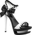 Pleaser Black And White Womens Heels    