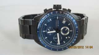 Fossil CH 2692 Mens Decker Stainless Steel Blue Chronograph Date Dial 