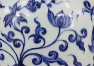 BEAUTIFUL BLUE AND WHITE PORCELAIN Plum Vase  