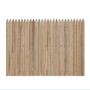  ft. Premium White Wood Gothic Fence Panel 131121 