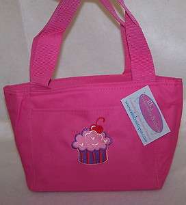   Cupcake Custom Embroidered Lunch Pail Cooler Tote Bag Any Color NWT