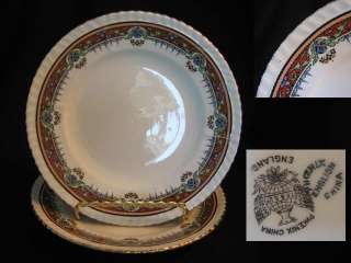 THOMAS FORESTER PHOENIX WARE FLORAL SWAG PLATES c1912  