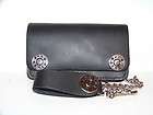 Trucker,Biker Wallet With Chain, Leather 44 Mag. Shell Snap Heads