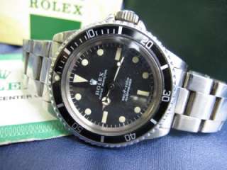 1970 Rolex Submariner Stainless w/ Black Dial Ref 5513 Boxes & Service 