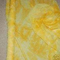TIE DYED CRUSHED GEORGETTE FABRIC YELLOW GOLD 50 BTY  