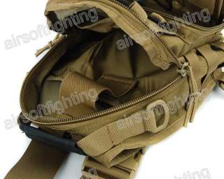 1000D Molle Tactical Utility 3 Ways Should Sling Pouch Backpack TAN A 