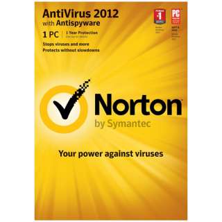 Norton AntiVirus 2012 Retail 1 PC / 1 Year Symantec Sealed CD  