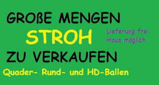 VERKAUFE BESSTES STROH QUADERBALLEN RUNDBALLEN HD BALLEN BALLEN in 