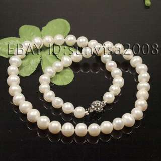 BEST BUY 8 9MM WHITE 2 DIFFERENT CLASP AKOYA PEARL NECKLACE 17 22 