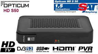 HD TV Sat Receiver Opticum HD S50 USB Recorder PVR HDMI DVB S2 Digital 
