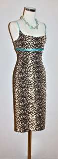 MARIA BIANCA NERO Leopard Print Wiggle Bandage Dress  