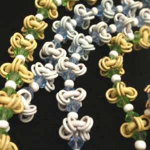 Vendome Set Vintage Necklace Earrings Unusual Enamel Wire Construction 