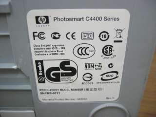 HP Photosmart C4480 Color Printer Scanner Copier Q8388 MFP  