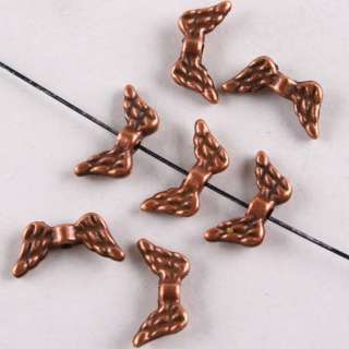 100PCS RED COPPER MINI CUTE ANGEL WING SPACER BEADS NEW  