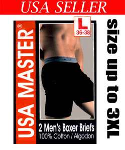 6x MEN’S USA MASTER BOXER BRIEFS MENS UNDERWEAR SM 3XL, NEW/PACKAGED 