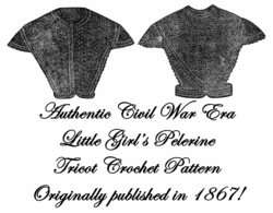 Civil War Victorian Pelerine Tricot Crochet Pattern1867  