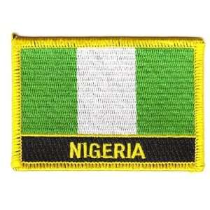 Flaggen Aufnäher Patch Nigeria Schrift Fahne NEU  Sport 