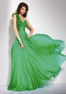 Green Long Formal dresses Evening Gowns Bridesmaid Party Prom Dress 