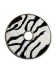 Scheibe ACS Sterling Silber 40mm mit Email Zebra