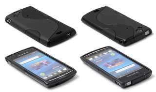 Black Gel Silicone Case Cover for Sony Ericsson Xperia Arc X12 & Arc S 