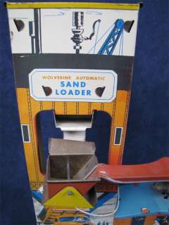 Vintage Wolverine Sand Loader Tin Litho Made in USA Toy  