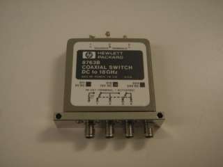 Agilent / HP 8763B DC to 18GHz Coaxial Switch  