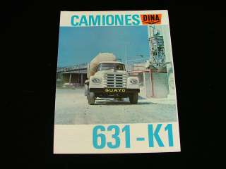 1971 DINA Camiones 631 K1 Diesel Truck Brochure Mexico  