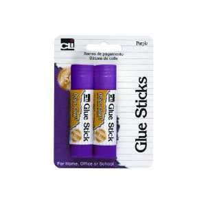  Charles Leonard Inc. Glue Sticks, 0.28 Ounce, Purple, 2 