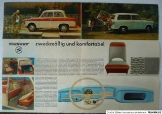 Prospekt vomTrabant/Trabi 500 & Kombi 500,IFA Sachsenring Werk Zwickau 