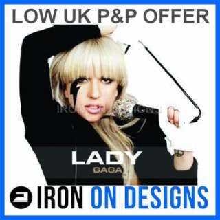 Iron On T shirt Concert Transfer Lady Gaga   7 Designs  