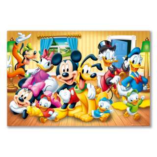 A1+ maxi satin poster DISNEY GROUP CHARACTERS MICKEY MINNIE MOUSE 