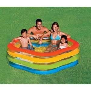  Intex Swim Center 73 by 71 by 21 inch Summer Colors Pool 