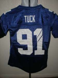 NEW IRREGULAR Justin Tuck #91 New York Giants Womens Medium Jersey SCH 