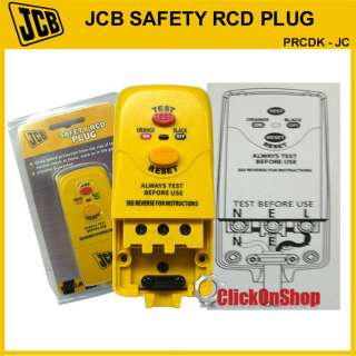 JCB Safety RCD Plug Heavy Duty / Power Tools DIY Garden  