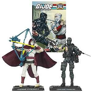   Joe Snake Eyes and Storm Shadow Action Figure Comic Pack 
