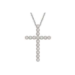   Bezel Set Diamonds, Sliding on a 16 Cable Chain Necklace. Jewelry