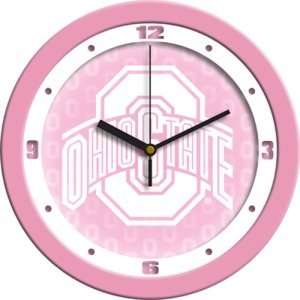 Ohio State Buckeyes NCAA Wall Clock (Pink)  Sports 