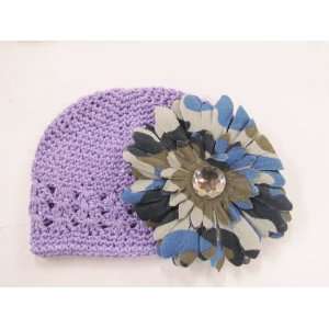   Hat Fits 0   9 Months With a 4 Rainbow Gerbera Daisy Flower Hair Clip