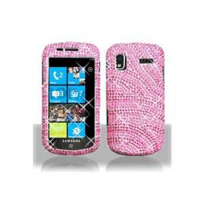  Samsung i917 Focus Full Diamond Graphic Case   Hot Pink/Pink Zebra 