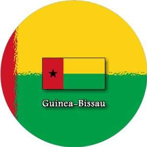 58mm Round Pin Badge Guinea Bissau Flag 