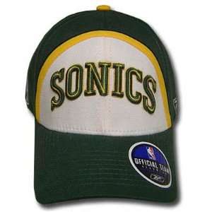  NBA OFFICIAL REEBOK SEATTLE SONICS GREEN CAP HAT ADJ 