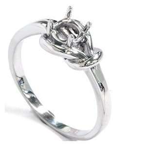   White Gold Knot Style Engagement Ring Setting Semi Mount 4 9 Jewelry