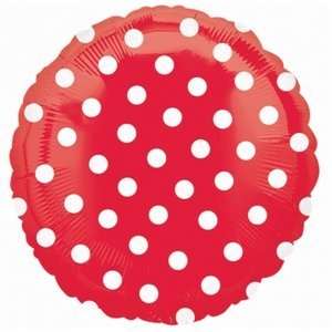  Red White Polka Dot 18 Inch Foil Balloon Toys & Games