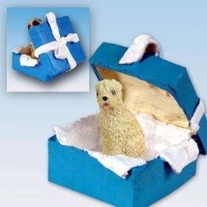  Soft Coated Wheaten Blue Gift Box Dog Ornament