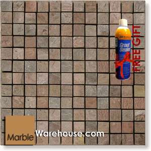12X12 Copper Tumbled Slate Tile & Stone Mosaic Sheet for Flooring 