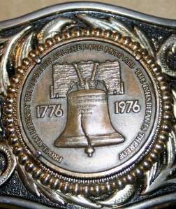 Vintage Liberty Bell Belt Buckle 1776 1976  