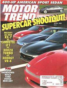 April 1992 Motor Trend RX 7 R1 vs 3000GT VR 4 vs Corvette LT1 vs 300ZX 