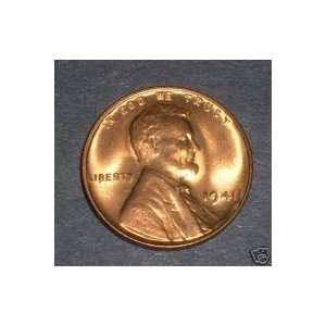  1941 P   CHOICE UNCIRCULATED *RED*   LINCOLN WHEAT CENT 