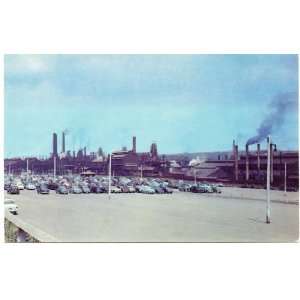  1960s Vintage Postcard U.S. Steel Mill   Youngstown Ohio 