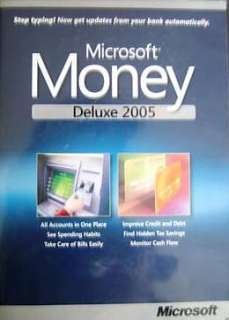 MS Money 2005 Deluxe PC CD improve credit, reduce debt  